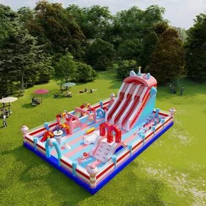 Equipamento inflável gigante personalizado para crianças, parque de diversões inflável ao ar livre, desenho animado