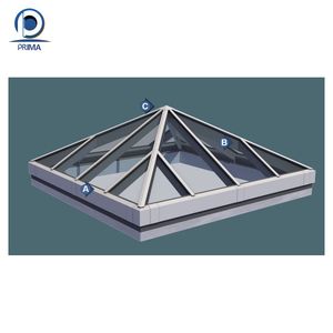 Claraboya <span class=keywords><strong>de</strong></span> Vidrio para Techos <span class=keywords><strong>de</strong></span> Salones y Atrios, Diseño Moderno Personalizado - Product Image 6