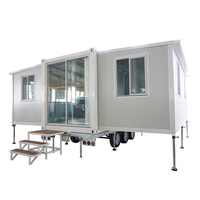 Maisons modulaires portables mobiles préfabriquées de luxe de 20 pieds remorque de bureau sur le terrain petite maison sur roues à vendre