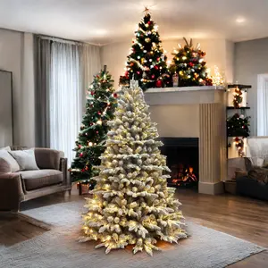 1244 série hybride flocage LED arbre de Noël décoration de scène de centre commercial de Noël fournitures lumière de sapin de Noël