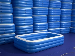 <span class=keywords><strong>Piscine</strong></span> gonflable rectangulaire 260 cm bleue et blanche en PVC, éco-responsable, durable, épaissie, pour enfants, usage domestique et extérieur – Grande Vente - Product Image 2
