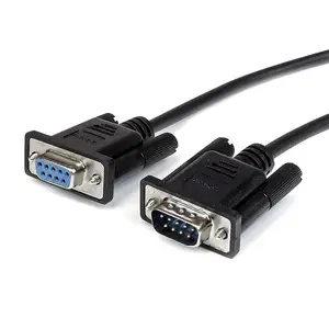 DB9 RS232 Kabel Seri Ekstensi Laki-laki Ke Perempuan Kabel Modem Null Cross TX RX Line untuk Komunikasi Data