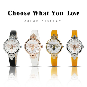 MIYOTA mouvement <span class=keywords><strong>100M</strong></span> <span class=keywords><strong>étanche</strong></span> abeille cadran en nid d'abeille élégant en acier inoxydable bracelet en cuir <span class=keywords><strong>montre</strong></span> de luxe pour femmes - Product Image 4