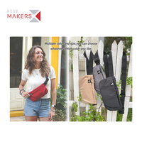 Sac banane léger et imperméable en tissu, personnalisé en usine, avec fermeture éclair, idéal pour le sport – Vente chaude