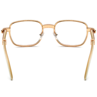 Gafas Borregls de Cuerno de Búfalo para Hombre, Nueva Marca de Lujo, Diseño Cuadrado con 720 Diamantes, Monturas de Gafas para Mujer 17550180