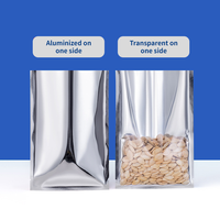 Sacs sous vide personnalisés en usine, transparents à l'avant et aluminisés à l'arrière, pour bonbons, noix, emballage alimentaire, sacs en plastique et aluminium pour aliments