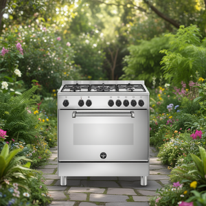 Cocina de gas de 5 quemadores con horno eléctrico AMERICANA AMN855EXV 24 Inox Clase A (80x50x85,3cm) - Product Image 3