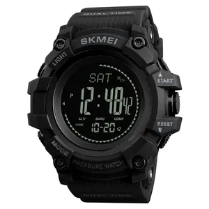 SKMEI 1358 Relojes pedometro allarme Chrono Compass Fitness Sport compatibile accendino orologio digitale con bussola