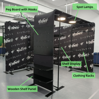 Stand d'exposition modulaire en aluminium 10x10 pieds, portable, avec impression personnalisée sur tissu tendu, kit de stand d'exposition