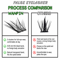 A-RIX Foxy Style DIY Clusters Eyelashes Handmade C/D Curl Eyelash Plastic Trays Fox Eye Wispy Lashes Segment Eyelashes