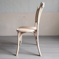 Chaises en bois à dossier en osier, empilables, design blanc délavé, chaises d'hôtel, chaises en rotin pour événements et mariages