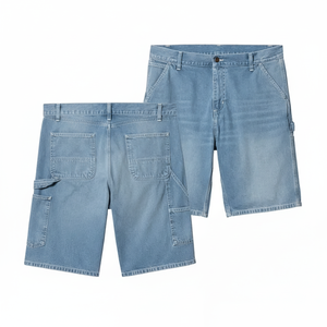 Streetwear bermuda surdimensionné pour hommes OEM short en coton denim déchiré avec broderie dégradée pour hommes - Product Image 1
