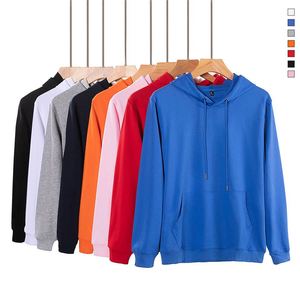 Hoodies unisexe en coton uni, coupe oversize, 350 g/m², en molleton bouclette, personnalisables pour hommes, vente en gros - Product Image 4