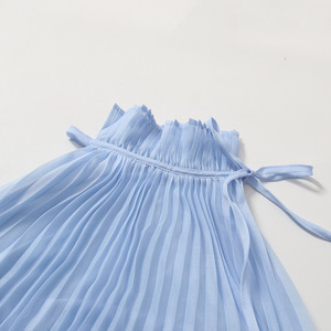 <span class=keywords><strong>Vestido</strong></span> Bettergirl 2026 para Ramadán, de lujo ligero, color <span class=keywords><strong>azul</strong></span> claro, con cuello alto y plisado. - Product Image 5