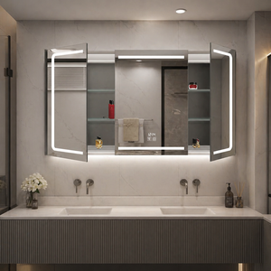 <span class=keywords><strong>Armoire</strong></span> <span class=keywords><strong>de</strong></span> salle <span class=keywords><strong>de</strong></span> bain en alliage d'aluminium, miroir intelligent moderne, éclairage LED, anti-buée, <span class=keywords><strong>prise</strong></span> <span class=keywords><strong>de</strong></span> rasoir, montage mural, rangement pour appartement - Product Image 1