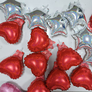 <span class=keywords><strong>Palloncini</strong></span> in Mylar CYmylar da 5 Pollici a Forma di Cuore <span class=keywords><strong>e</strong></span> Stella con Supporto <span class=keywords><strong>e</strong></span> Bastoncino, Decorazione per Torte, <span class=keywords><strong>Palloncini</strong></span> in Foil per Feste di Compleanno - Product Image 5