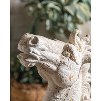 Antique Home Decor Intérieur Rétro Salon Tête de Cheval Blanc Accessoires de Bureau Home Decor pour la Maison