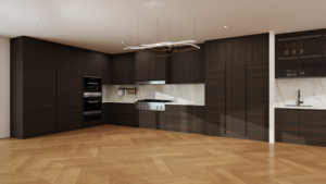 Diseños de Cocina Personalizados, Modernos y de Lujo, Gabinetes de Cocina Modulares en Forma de L, Completos, en Blanco Mate, con Isla - Product Image 3