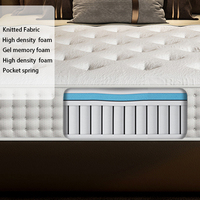 Umwelt freundliche gestrickte Stoff betten Smart Matratze 7 Zone Spring Gel Memory Foam Bett Mittel harte Matratze