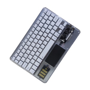 <span class=keywords><strong>Teclado</strong></span> Transparente Retroiluminado RGB con Triple Modo BT 5.2 2.4G USB-C, <span class=keywords><strong>Teclado</strong></span> Inalámbrico Magic Crystal para Sistemas <span class=keywords><strong>Windows</strong></span> y <span class=keywords><strong>Mac</strong></span> - Product Image 2