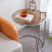 Moderne klare transparente Coffeeshop-Tische und Stühle Wohnzimmer möbel Acryl runde Luxus-Couch tische