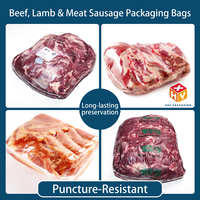 Sacs d'emballage sous vide personnalisés pour aliments, sacs de conservation transparents, air comprimé, qualité alimentaire, film haute barrière pour aliments, sac à saucisses en PVDC