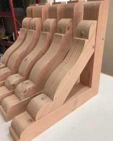 Corbeaux et supports d'étagères décoratifs en bois - Product Image 2