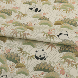 Bonito Original Chinês Panda Bamboo Jacquard Brocade Tecido 150cm Bela Venda Quente para Criança Calças De Pano Capa Suit - Product Image 2