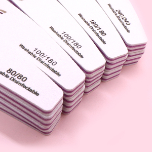 Mới Cá Nhân Ngựa Vằn Hai Mặt Móng Tay Tập Tin 80/100/180/240 Giấy nhám Cho Lá Làm Móng Tay Móng Tay Nghệ Thuật Bền Nhựa Salon Tập Tin - Product Image 3