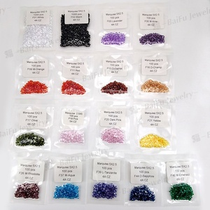 Baifu đồ trang sức lỏng đá quý hoa oải hương Marquise CZ - Product Image 5