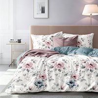 Parure de lit florale en microfibre douce avec housse de couette et taies d'oreiller assorties – Textile imprimé pour hôtels et foyers – Vente en gros de linge de lit