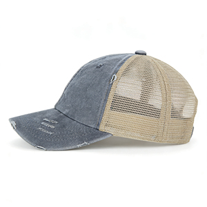 Gorra de Béisbol Vintage de 6 Paneles con Efecto Desgastado, Ligera y Transpirable, Ajustable con Cierre a Presión para Actividades al Aire Libre - Product Image 3