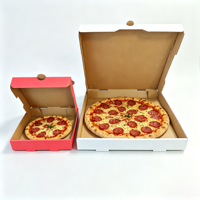 Boîtes à pizza à emporter en carton ondulé kraft de qualité alimentaire, personnalisées avec logo, fabrication directe d'usine SP5056, 8 à 20 pouces, pour livraison de pizzeria