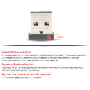 Adaptateur USB unificateur de dongle sans fil Logitech pour clavier de souris Logitech connecter 6 appareils pour clavier MX M905 M510 M505 <span class=keywords><strong>K400</strong></span> - Product Image 5