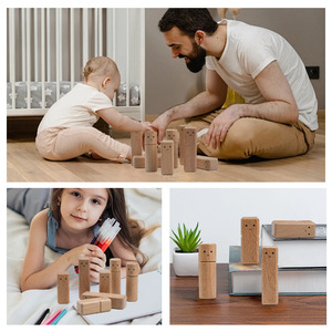 Muñeca de madera de haya de 70 mm con ojos impresos para niños, psicología, uso doméstico, regalo unisex - Product Image 4