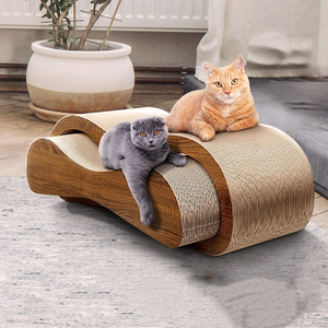 Lit pour <span class=keywords><strong>chat</strong></span> et grattoir 2 en 1 en carton personnalisé de grande taille, écologique, style classique, durable, sur le thème de Noël - Product Image 2