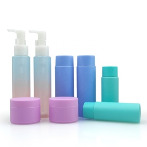 10g 15g 30g 50g 100g 120g 150g 200g Cosmetic Amber Pink Plastic PET PP <b>Jar</b> Container <b>Empty</b> Frosted Cream <b>Jars</b> with Purple Lid - Product Image 5