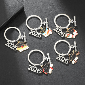 2026 <b>Graduation</b> Keychain Zinc Alloy Pendant Student Gift Classmates Teacher Day <b>Present</b> - Product Image 1