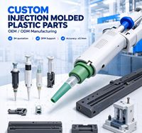 Pièces en plastique moulées par injection de précision ODM : support de pipette, tige de poussée, boucle, composants d'instruments de laboratoire
