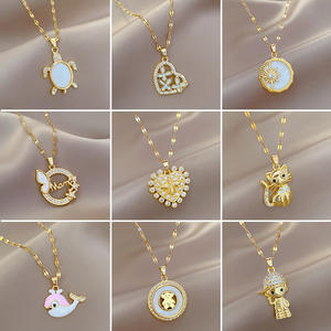 लोकप्रिय नए स्टेनलेस स्टील गहने पुरुषों महिलाओं फैशनेबल अद्वितीय इंटरनेट सेलिब्रिटी शैली पेलेंट हार - Product Image 5