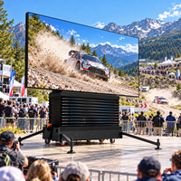 Écran LED mobile sur roues, affichage numérique portable pour événements et expositions en plein air