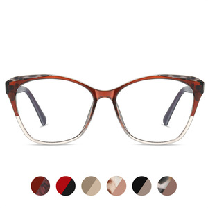 87219 Monture de lunettes ovale en acétate TR90, style œil de chat, anti-lumière bleue, monture complète, unisexe, pour ordinateur, avec design papillon - Product Image 2