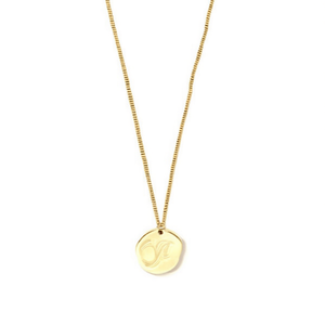Collana con ciondolo a forma di lettera J in acciaio inossidabile placcato oro, catena a serpente minimalista per donna - Product Image 3