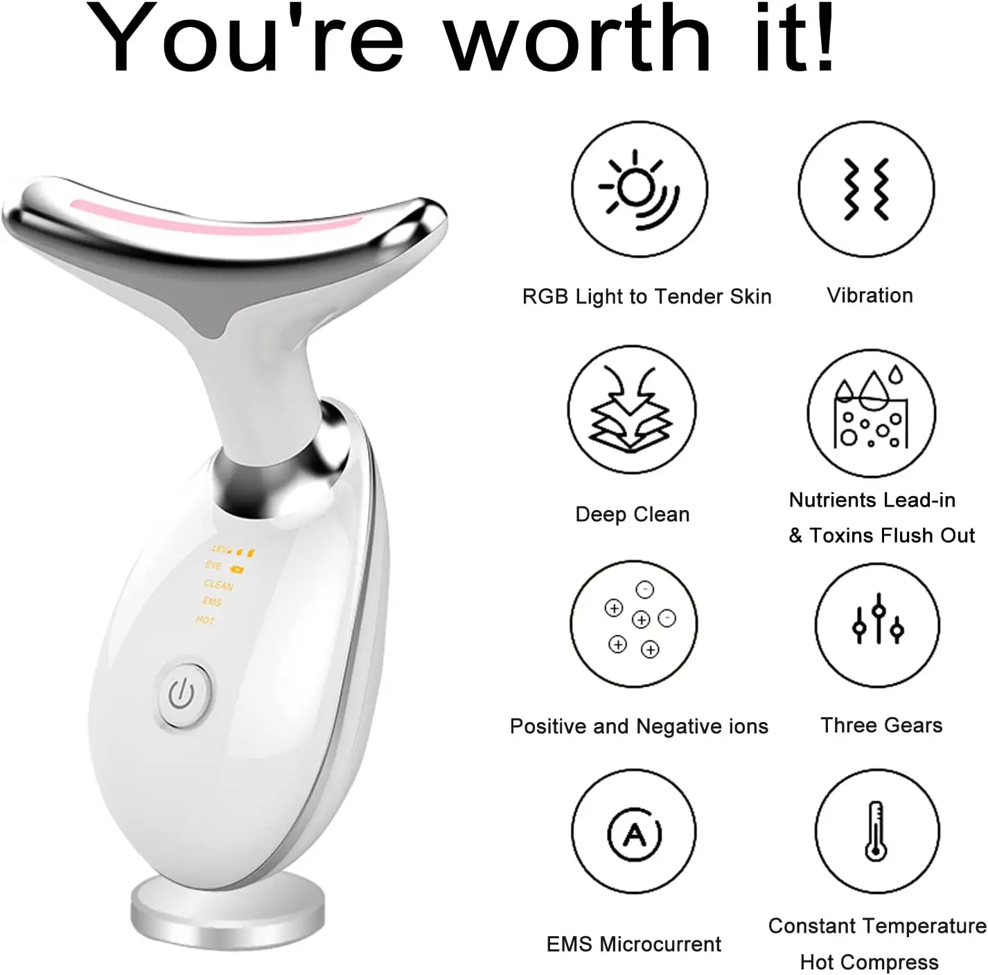 Nove Home Anti-Aging Gezicht En Nek Lifting Massager Gezicht Massager Huidverzorging Rimpel Remover Beauty Tools Nek Lifting Apparaat