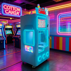 Machine distributrice automatique de barbe à papa commerciale certifiée CE RoHS UE, personnalisable, pour les entreprises - Product Image 4