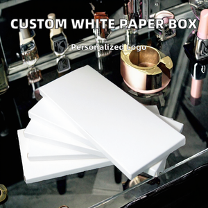 Customizable Recyclable Foldable White Paperboard Cosmetic Boxes for <b>Wigs</b> Perfume & Makeup-Matt Lamination & Logo Printing - Product Image 2