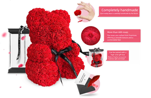 Orsacchiotto di Rose 2026 all'Ingrosso, 25cm e 35cm, Orso di Fiori Artificiali, Miglior Regalo per San Valentino per la Fidanzata - Product Image 5