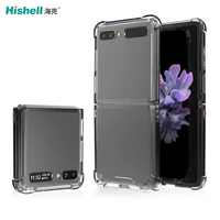 Support OEM ODM professionnel, personnalisation du logo, coque de téléphone transparente antichoc en cristal clair pour Samsung Z Flip