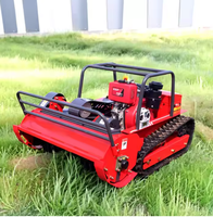 Tondeuse à fléaux 17 HP moteur Diesel petit Robot coupe-herbe largeur de coupe 800mm/1000mm/1200mm télécommande tondeuse à gazon sur chenilles