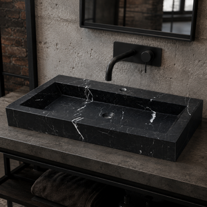 อ่างล้างมือหินอ่อน Nero Marquina - Product Image 6